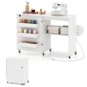 Top 10 Sewing Machine Tables for Professional Seamstresses 2026 4 Giantex Folding Sewing Table with B0FG7BFLVB