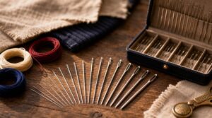 hand-sewing needles in multiple sizes hand-sewing needles in multiple sizes