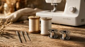 included needle, spools, and bobbins included needle, spools, and bobbins