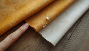 look for fading, yellowing, fiber weakening, or texture changes look for fading, yellowing, fiber weakening, or texture changes
