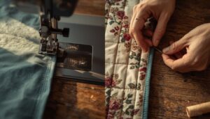 machine stitching vs. hand stitching the back finish
