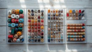 match the container to spool, cone, bobbin, or floss sets match the container to spool, cone, bobbin, or floss sets