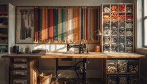 organize tools, fabric, and notions organize tools, fabric, and notions