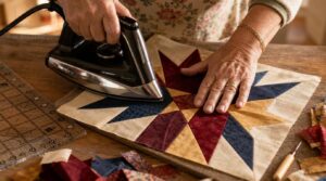 press and finish the quilt block press and finish the quilt block