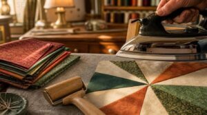 press seams with a dry iron or roller press seams with a dry iron or roller