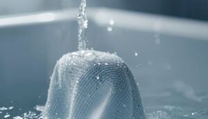 rinse the test spot thoroughly with cold water rinse the test spot thoroughly with cold water