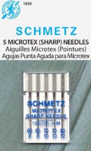Best Sewing Machine Needles for Delicate and Sheer Fabrics 6 SCHMETZ Microtex (Sharp) (130/705 H M) B00BWYC3Z8