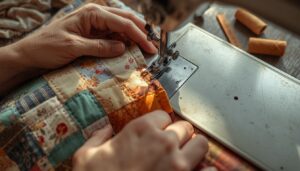 sewing binding with a quarter-inch seam allowance
