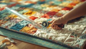 squaring and trimming quilt edges before binding