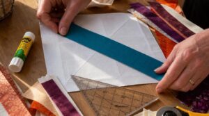 step 3: place the first diagonal string step 3: place the first diagonal string