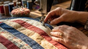 step 4: sew with a quarter-inch seam step 4: sew with a quarter-inch seam