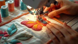 stitch around each appliqué shape stitch around each appliqué shape
