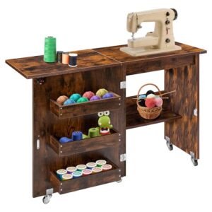 9 Best Sewing Machine Tables for Beginners: Find Yours in 2026 8 VIVOHOME Folding Sewing Craft Table, B09KXY2T23