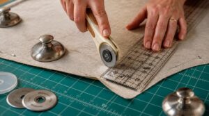 cut with rotary cutter cut with rotary cutter