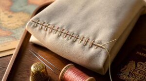 hand-stitching closed seams hand-stitching closed seams