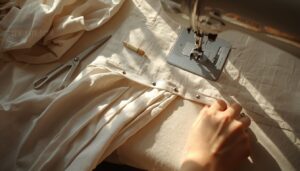hem and finish the dress hem and finish the dress