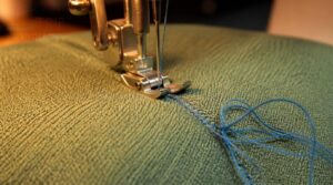 needle thread showing needle thread showing