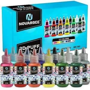 How Long Does Puffy Paint Take to Dry? Tips to Speed It Up 5 Novarbee Fabric Paint, 12 Colors B0C737L969