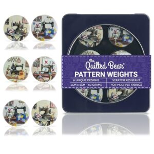 Best Pattern Weights for Travel Sewing Kits + DIY Tutorial 2 The Quilted Bear Pattern Weight B09WZ4GSX3