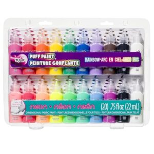 How Long Does Puffy Paint Take to Dry? Tips to Speed It Up 4 Tulip Puff Paint 20 Color Party B01FE1JTDI