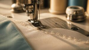 upper thread showing upper thread showing
