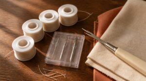 bobbins, needles, seam ripper bobbins, needles, seam ripper