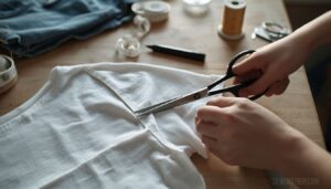 close-fit armhole seam cut close-fit armhole seam cut