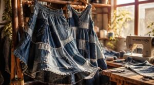 denim patchwork skirts and dresses denim patchwork skirts and dresses