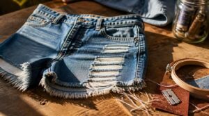 distressed denim shorts distressed denim shorts