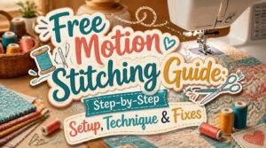 Free Motion Stitching Guide: Step-by-Step Setup, Technique & Fixes 6 free motion stitching guide