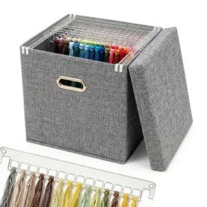 10 Best Thread Storage Boxes for Craft Rooms in 2026 9 Hanging Embroidery Floss Organizer Box B0GKPC52GS