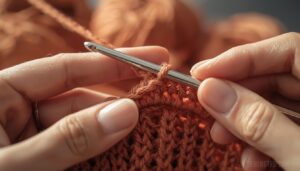 insert the crochet hook insert the crochet hook