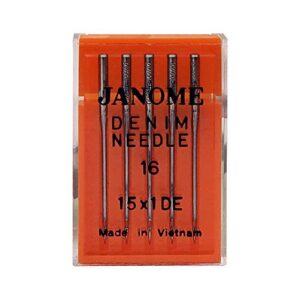 What Size Needle for Denim: Chart, Types, Thread & Fixes 2 Janome Sewing Machine Needle Denim B00LU1W85I