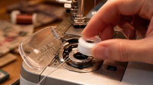 loading top-drop bobbins loading top-drop bobbins