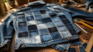 patchwork a denim jacket patchwork a denim jacket