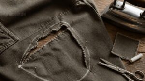 prepare the torn area for sewing prepare the torn area for sewing
