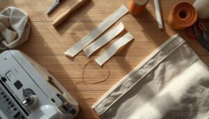 prepare the tote bag handles prepare the tote bag handles