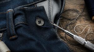 remove sewn-on jean buttons remove sewn-on jean buttons