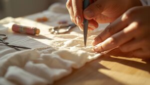 remove visible basting stitches remove visible basting stitches