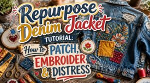 repurpose denim jacket tutorial repurpose denim jacket tutorial
