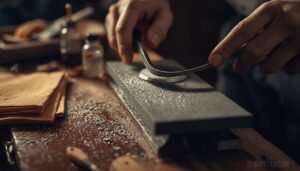 sharpen with stones or sandpaper sharpen with stones or sandpaper