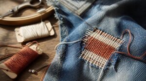weave over frayed areas weave over frayed areas