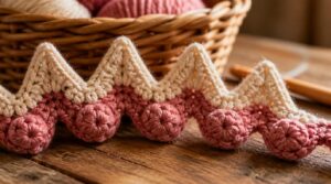 zig-zag and bobble edging zig-zag and bobble edging